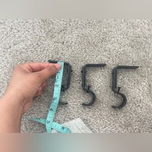 Black Curtain Rod Bracket / Holder